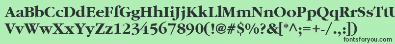 フォントAggar8 – 緑の背景に黒い文字
