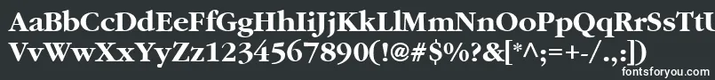 フォントAggar8 – 黒い背景に白い文字