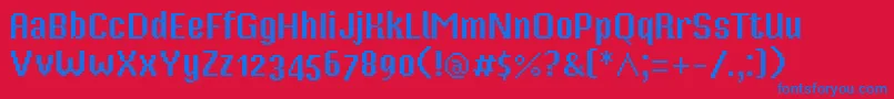 MisterPixel16PtOldStyleFigure Font – Blue Fonts on Red Background