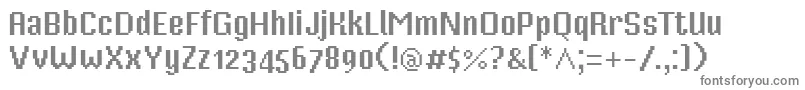 フォントMisterPixel16PtOldStyleFigure – 白い背景に灰色の文字