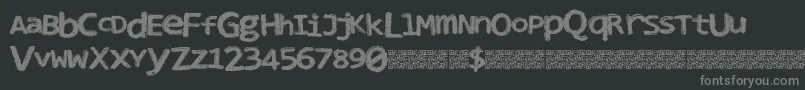 Clubnight Font – Gray Fonts on Black Background