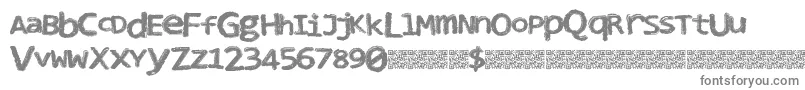 Clubnight Font – Gray Fonts on White Background