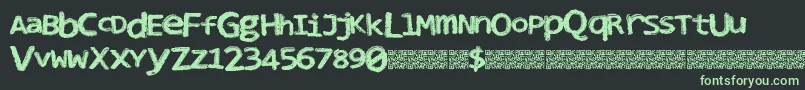 Clubnight Font – Green Fonts on Black Background