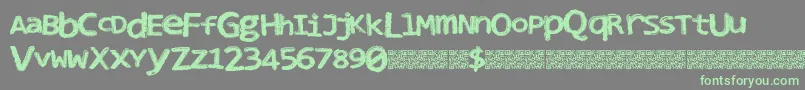 Clubnight Font – Green Fonts on Gray Background