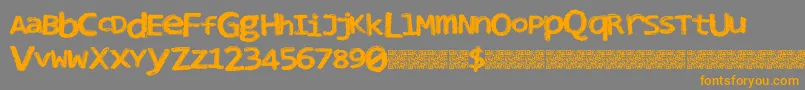 Clubnight Font – Orange Fonts on Gray Background