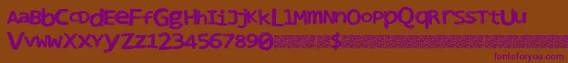 Clubnight Font – Purple Fonts on Brown Background