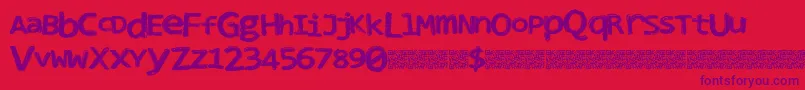 Clubnight Font – Purple Fonts on Red Background