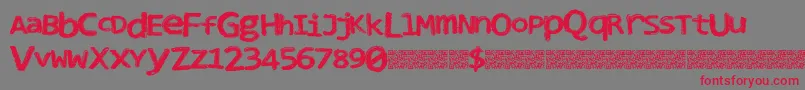 Clubnight Font – Red Fonts on Gray Background
