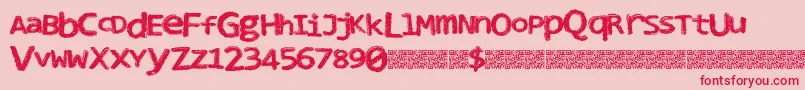 Clubnight Font – Red Fonts on Pink Background