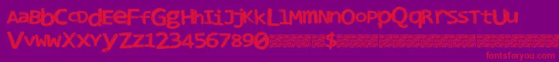 Clubnight Font – Red Fonts on Purple Background