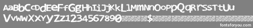 フォントClubnight – 灰色の背景に白い文字