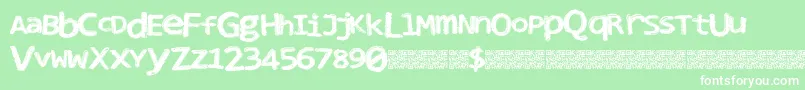 Clubnight Font – White Fonts on Green Background