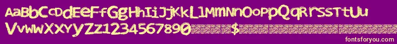 Clubnight Font – Yellow Fonts on Purple Background