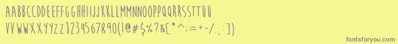 Weitere Informationen zur MoonFlowerBold-Schriftart MoonFlowerBold-Schriftart – Graue Schriften auf gelbem Hintergrund
