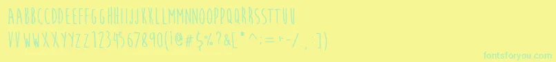 fuente MoonFlowerBold – Fuentes Verdes Sobre Fondo Amarillo