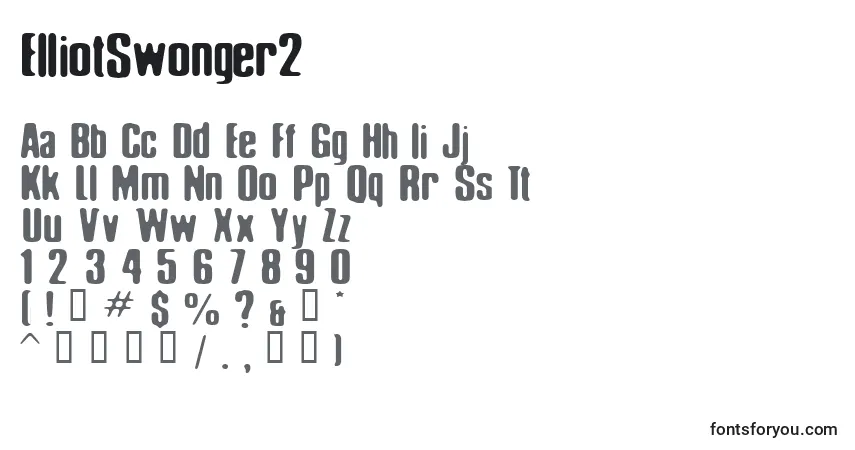 Шрифт ElliotSwonger2 – алфавит, цифры, специальные символы