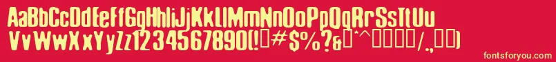 ElliotSwonger2 Font – Yellow Fonts on Red Background