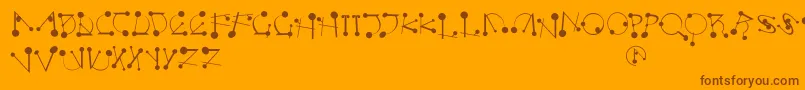 Strokesnbullets Font – Brown Fonts on Orange Background