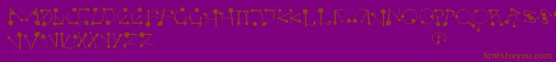 Strokesnbullets Font – Brown Fonts on Purple Background
