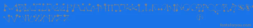Strokesnbullets Font – Gray Fonts on Blue Background