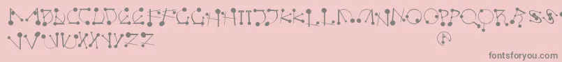 Strokesnbullets Font – Gray Fonts on Pink Background