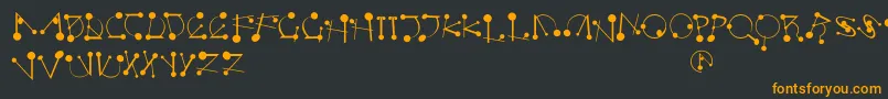 Strokesnbullets Font – Orange Fonts on Black Background