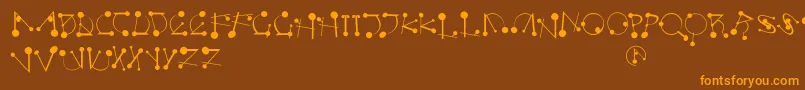 Strokesnbullets Font – Orange Fonts on Brown Background