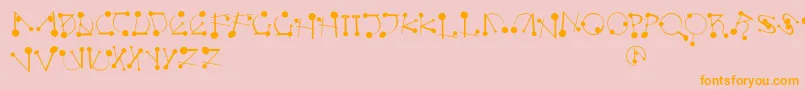 Strokesnbullets Font – Orange Fonts on Pink Background