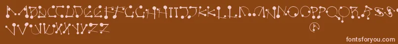 Strokesnbullets Font – Pink Fonts on Brown Background