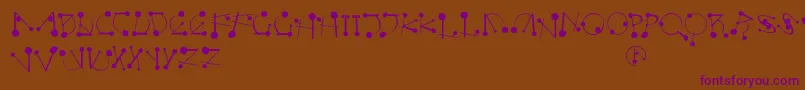 Strokesnbullets Font – Purple Fonts on Brown Background