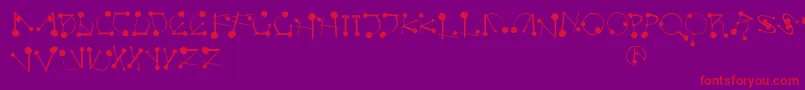 Strokesnbullets Font – Red Fonts on Purple Background