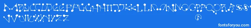 Strokesnbullets Font – White Fonts on Blue Background