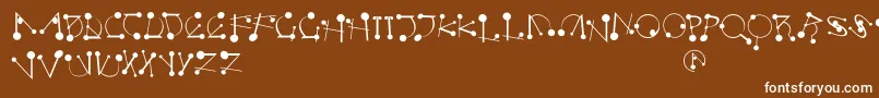 Strokesnbullets Font – White Fonts on Brown Background