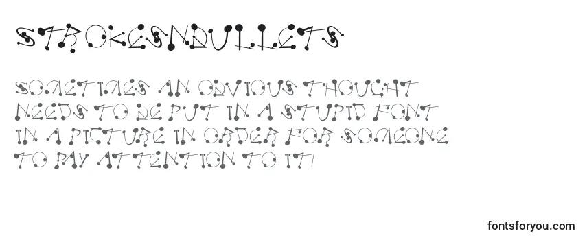 Обзор шрифта Strokesnbullets