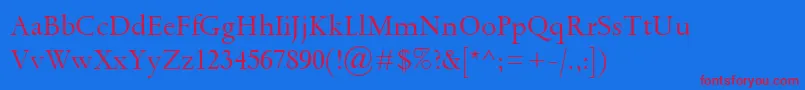 SpectrumMt Font – Red Fonts on Blue Background