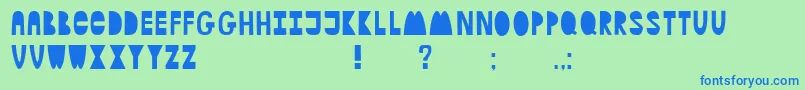 Hardquestions Font – Blue Fonts on Green Background