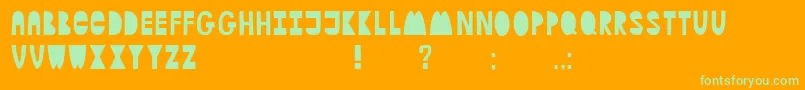 Hardquestions Font – Green Fonts on Orange Background