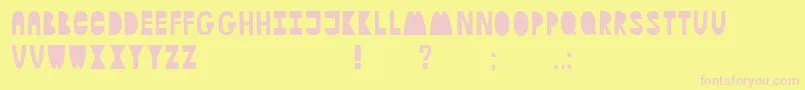 Hardquestions Font – Pink Fonts on Yellow Background