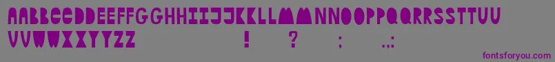 Hardquestions Font – Purple Fonts on Gray Background