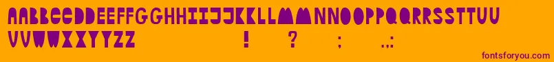 Hardquestions Font – Purple Fonts on Orange Background