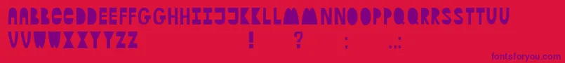 Hardquestions Font – Purple Fonts on Red Background