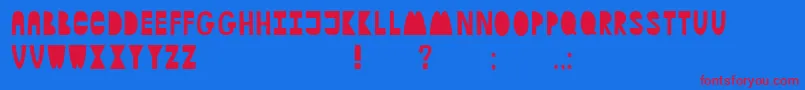 Hardquestions Font – Red Fonts on Blue Background