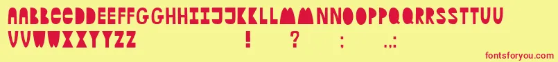 Hardquestions Font – Red Fonts on Yellow Background