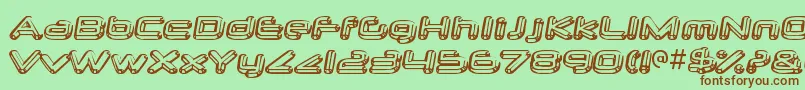 Шрифт NeurochromeRegular – коричневые шрифты на зелёном фоне