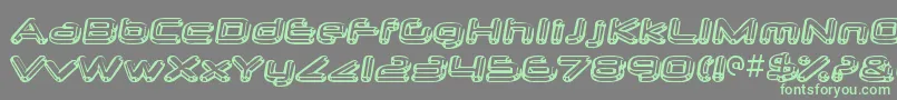 NeurochromeRegular Font – Green Fonts on Gray Background