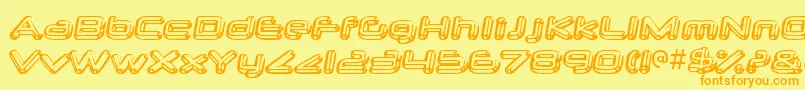 NeurochromeRegular Font – Orange Fonts on Yellow Background