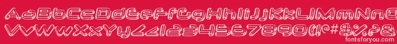 NeurochromeRegular Font – Pink Fonts on Red Background