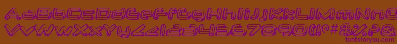 NeurochromeRegular-fontti – violetit fontit ruskealla taustalla