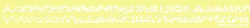 フォントNeurochromeRegular – 黄色い背景に白い文字