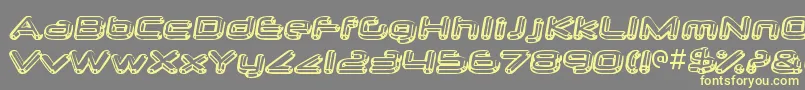 NeurochromeRegular Font – Yellow Fonts on Gray Background